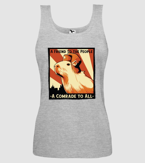 Soviet Capybara model gri pe tricou