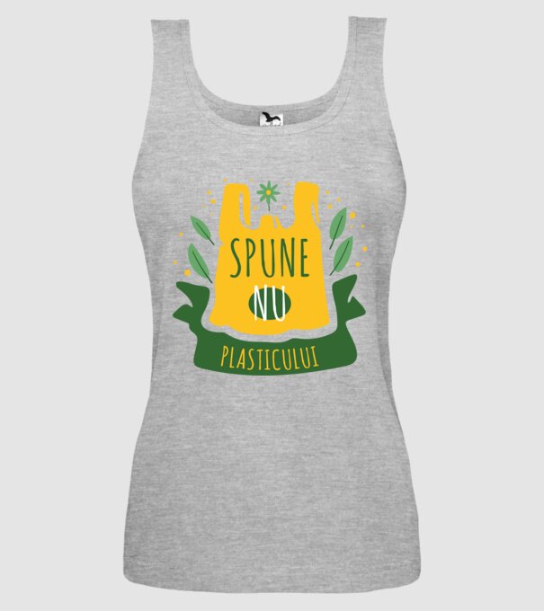 spune nu plasticului model gri pe tricou