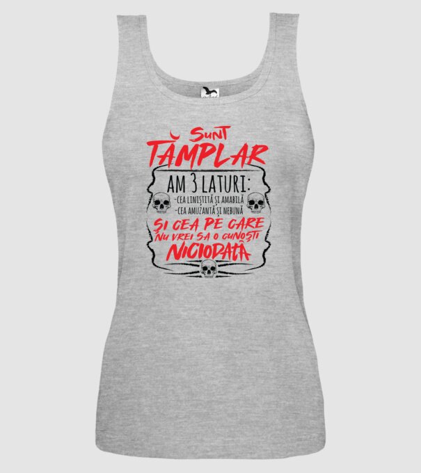 sunt tâmplar am 3 laturi model gri pe tricou