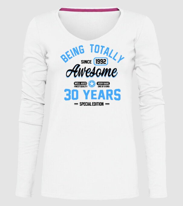 30 years of being totally awesome model alb pe tricou