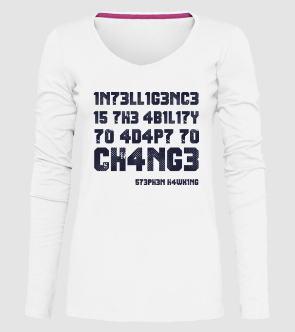 573PH3N H4WK1NG model alb pe tricou