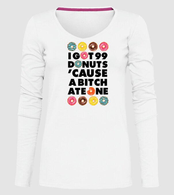 A bitch eat one model alb pe tricou