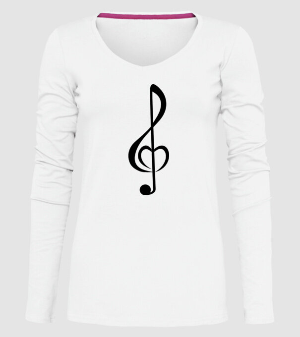 a-nota muzicală model alb pe tricou