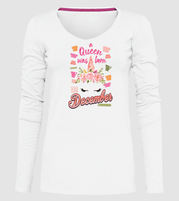 A queen was born in DECEMBER model alb pe tricou
