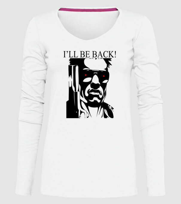 A Terminátor model alb pe tricou