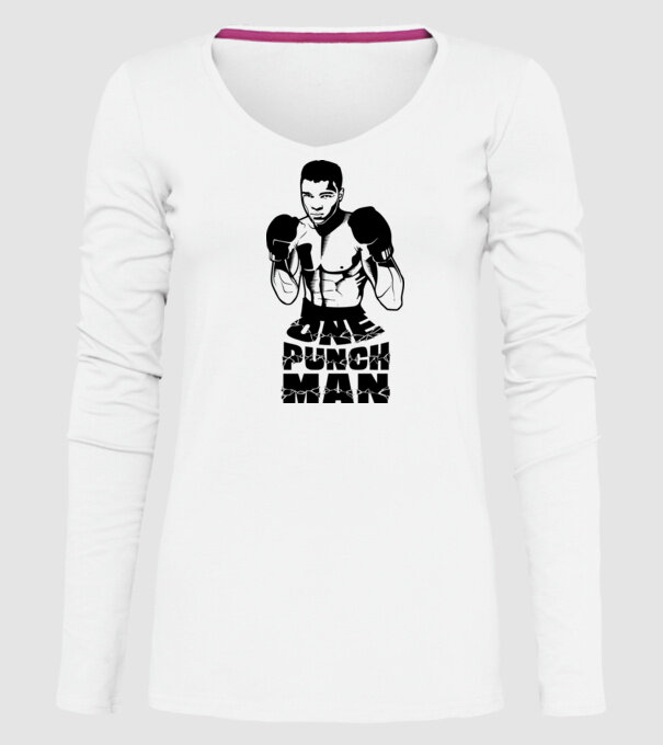 Ali = One punch man model alb pe tricou