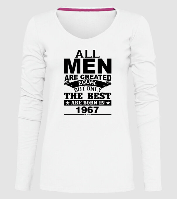 All men are created - 1967 model alb pe tricou