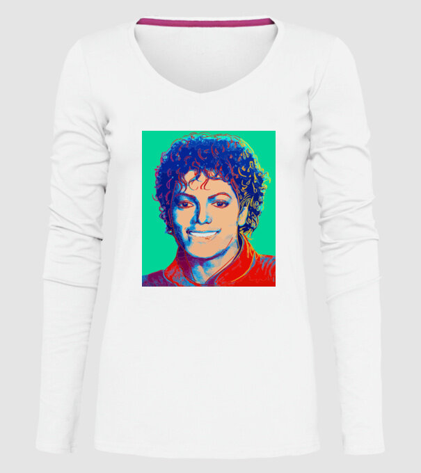 Micheal Jackson Art model alb pe tricou