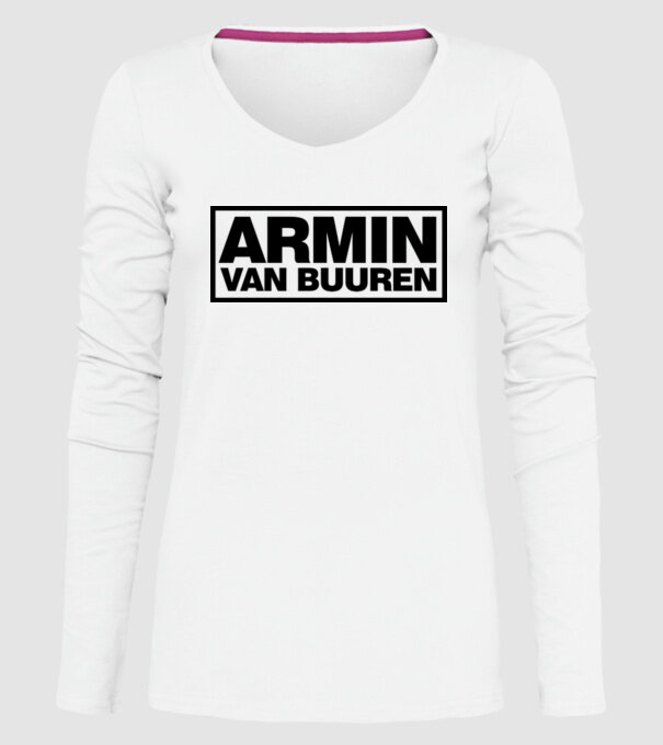 Armin Van Buuren logo model alb pe tricou