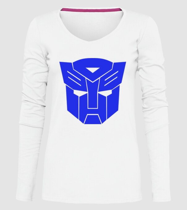 Autobot model alb pe tricou
