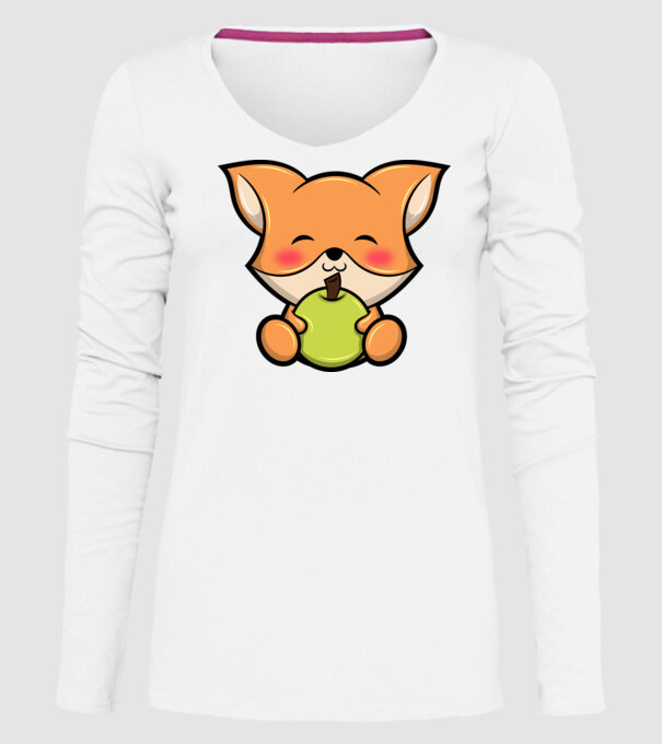 Baby Fox model alb pe tricou