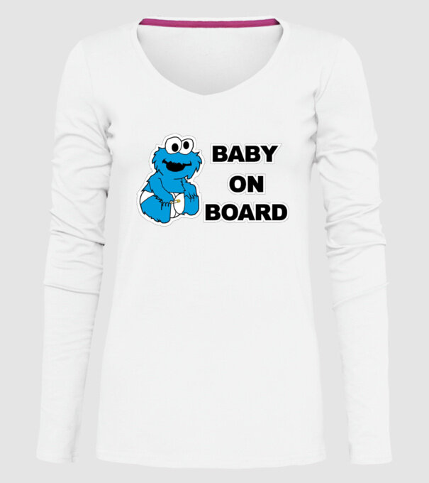 Baby Monster model alb pe tricou