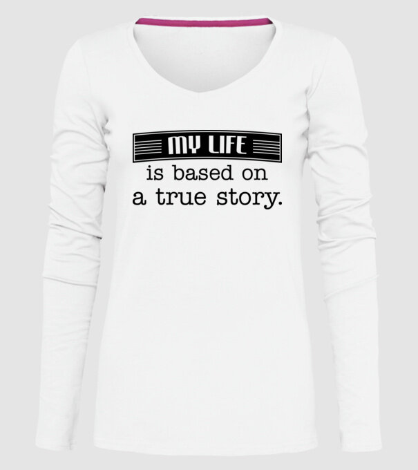 Based on true story. model alb pe tricou