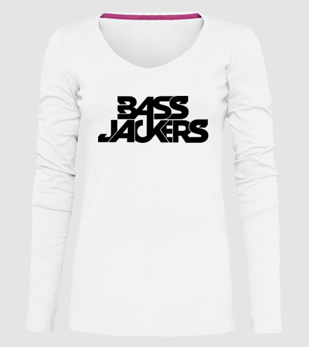 Bass Jackers model alb pe tricou