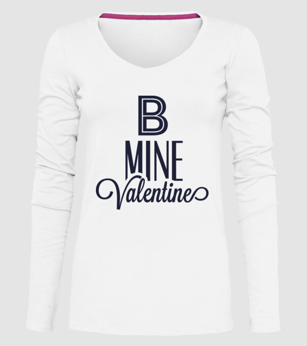 Be my Valentine! model alb pe tricou