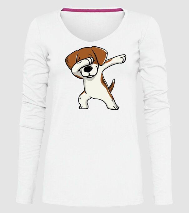 Beagle DAB model alb pe tricou