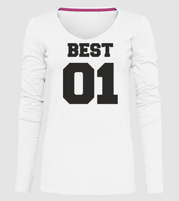 Best 01 model alb pe tricou