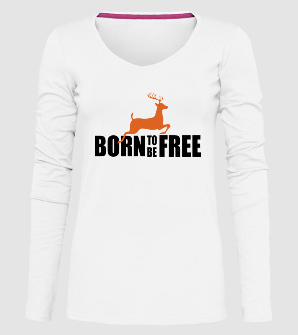 born to be freee model alb pe tricou