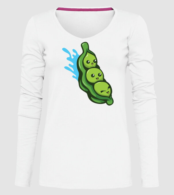 Mazăre model alb pe tricou