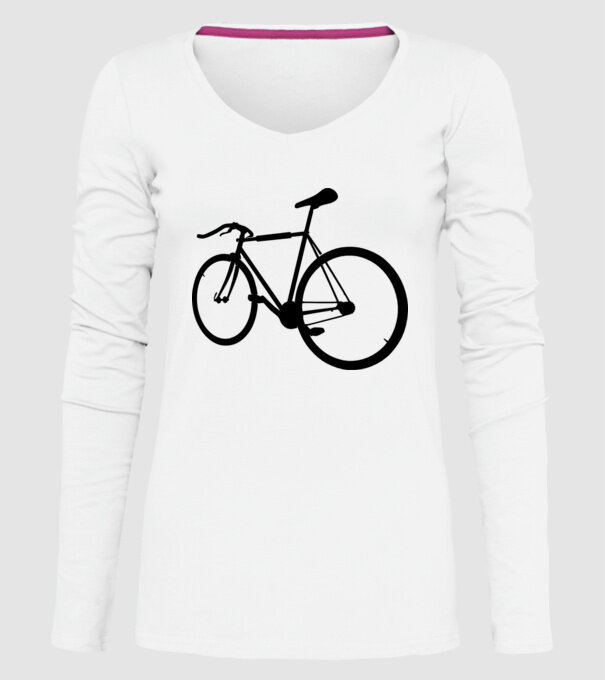 Bicicletă model alb pe tricou