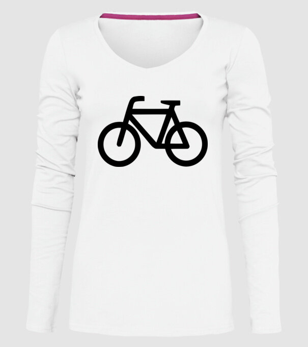Bicicletă model alb pe tricou