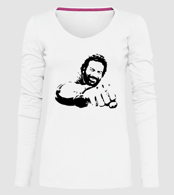 Bud Spencer model alb pe tricou