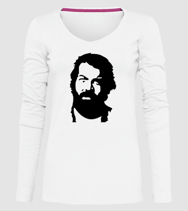 Bud Spencer model alb pe tricou