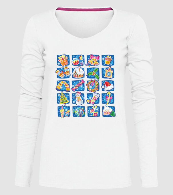 Christmas mix 2 model alb pe tricou