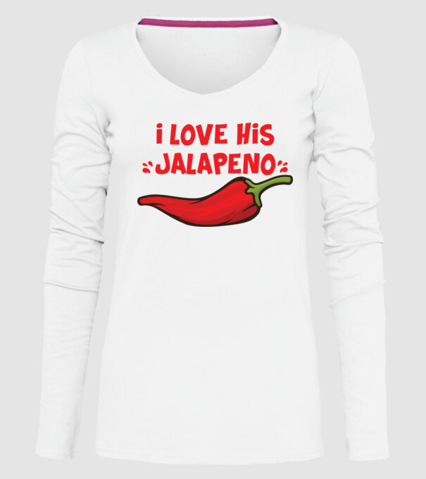 Couple JALAPENO model alb pe tricou
