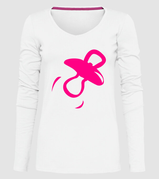 Suzetă model alb pe tricou