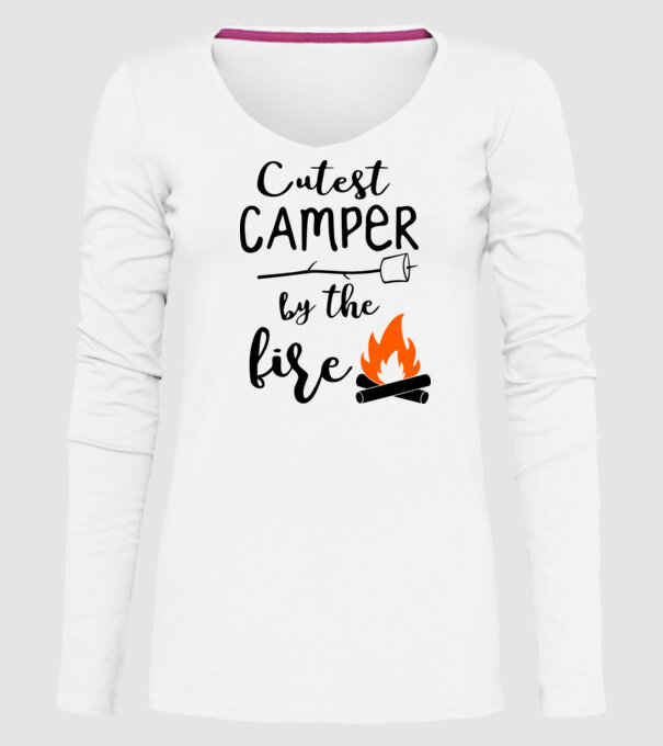 Cutest camper model alb pe tricou