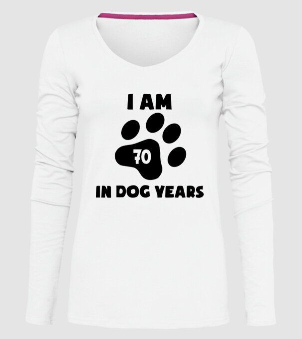 Dog year - 70 model alb pe tricou