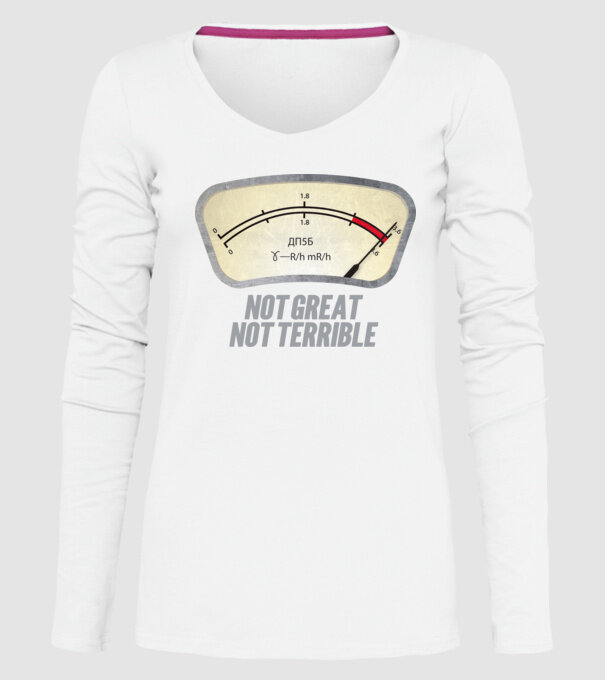 Dosimeter model alb pe tricou