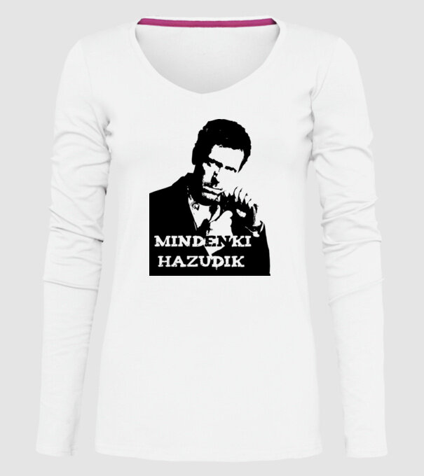 dr. house model alb pe tricou