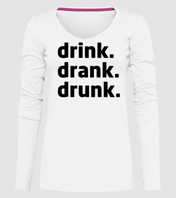 drink drank drunk model alb pe tricou
