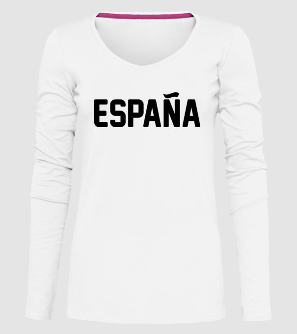Espana model alb pe tricou