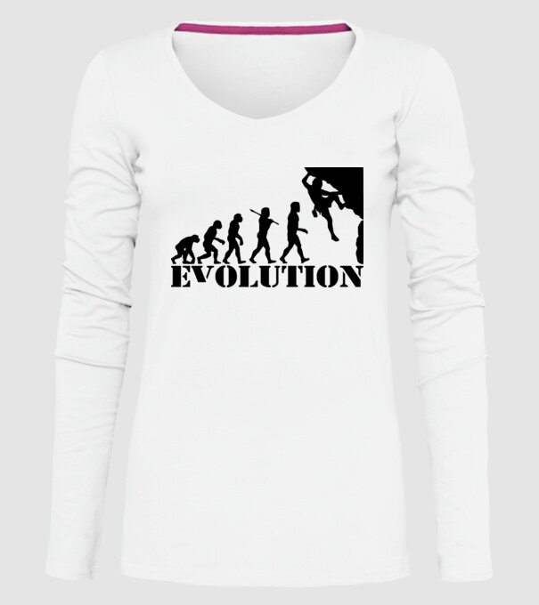 Evolution model alb pe tricou