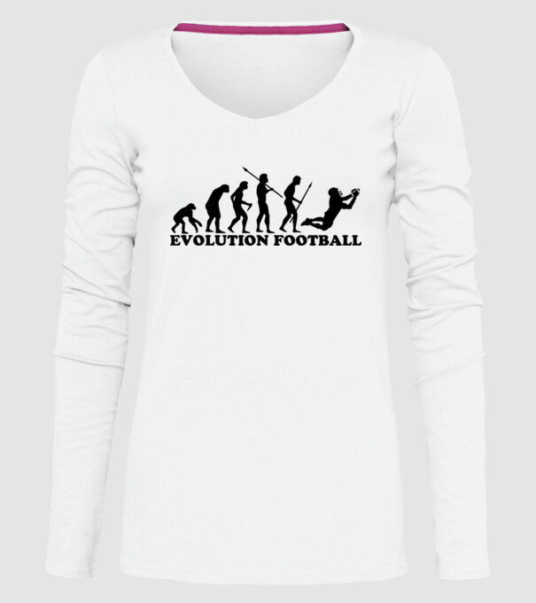 Evolution of football model alb pe tricou