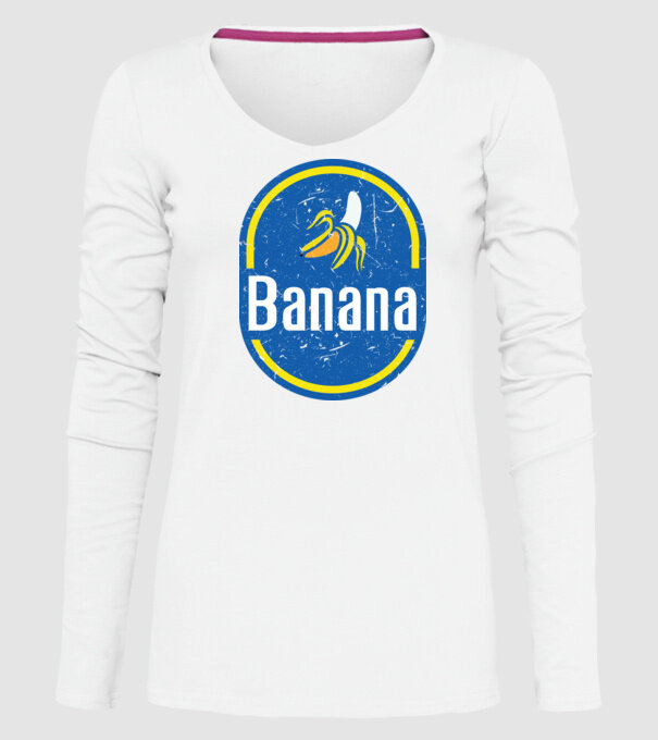 Banane carnaval model alb pe tricou