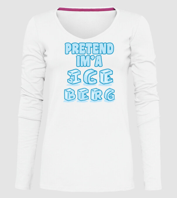 Iceberg carnaval model alb pe tricou