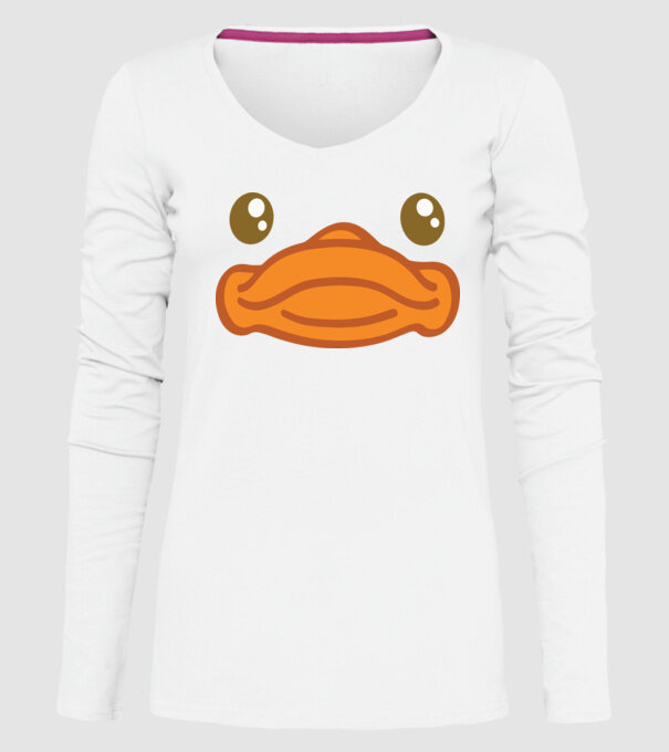 Rață carnaval model alb pe tricou