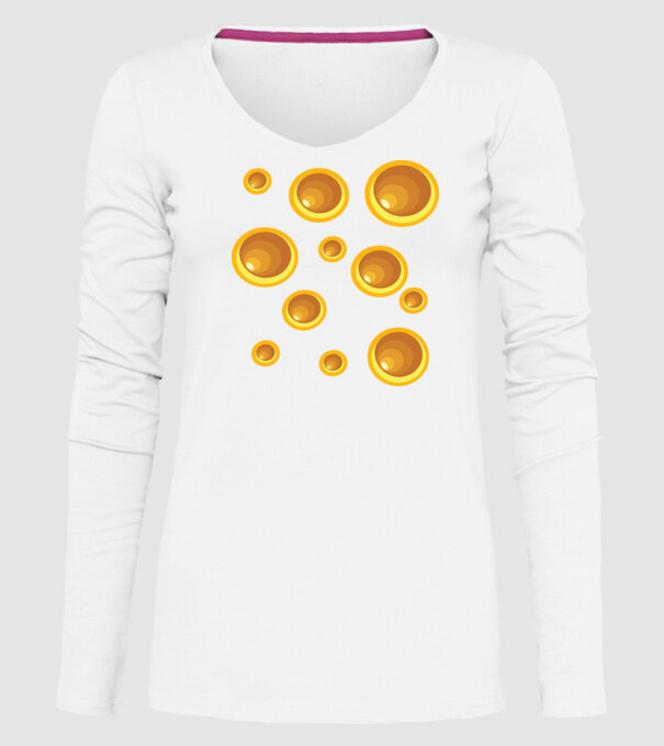Cașcaval carnaval model alb pe tricou