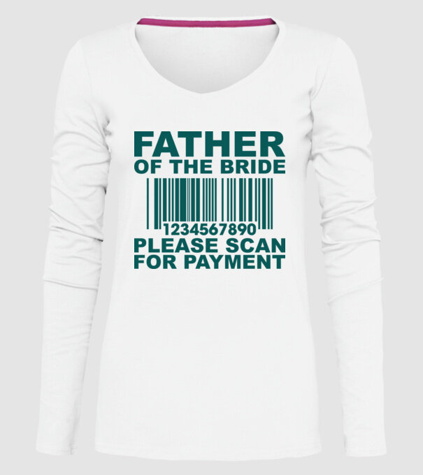 Father of the bride model alb pe tricou