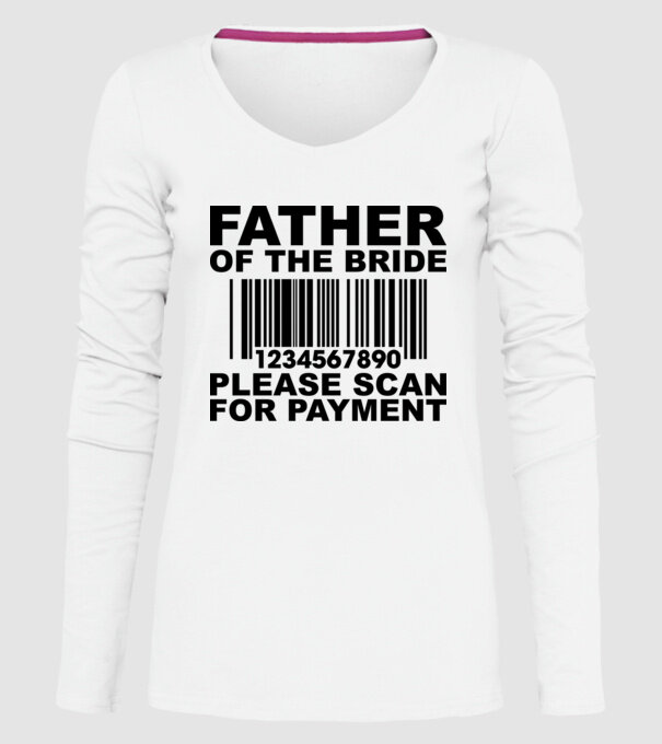 Father of the bride model alb pe tricou