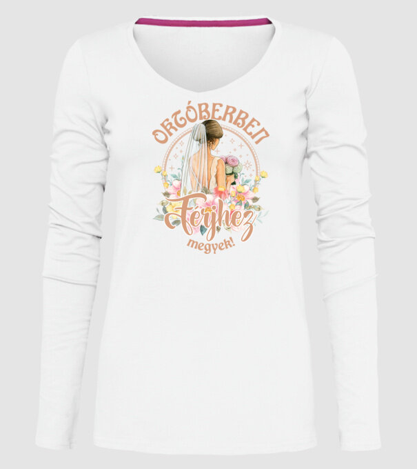 mă mărit - în octombrie model alb pe tricou