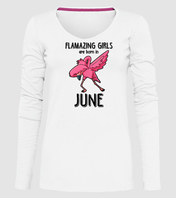 Flamazing girls are born in june black model alb pe tricou