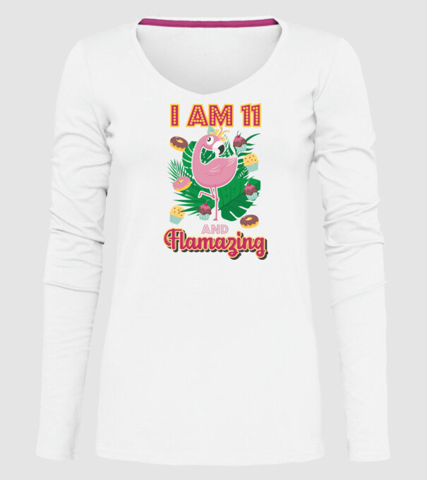 FLAMAZING Birthday 11 Years old model alb pe tricou