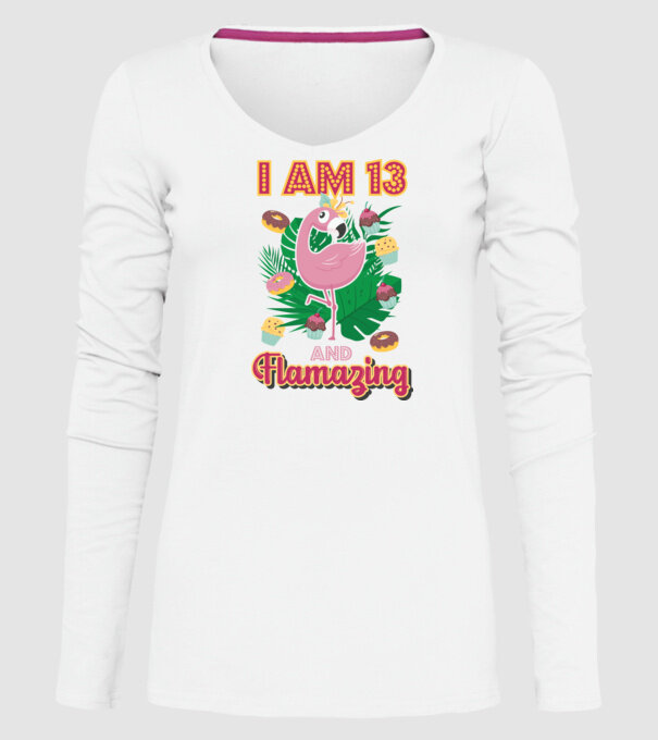 FLAMAZING Birthday 13 Years old model alb pe tricou