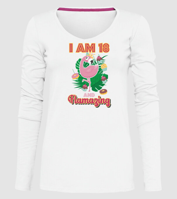 FLAMAZING Birthday 18 Years old model alb pe tricou