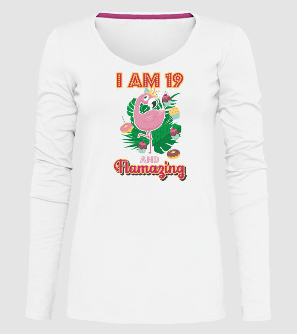 FLAMAZING Birthday 19 Years old model alb pe tricou